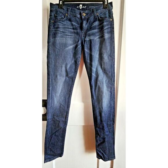 7 for all mankind dark wash jeans‎ Roxanne woman Sz28 lyocell cotton blend - Picture 1 of 7